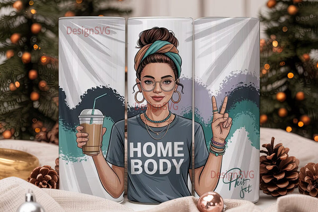 Home Body Iced Coffee 20oz Tumbler Wrap Sublimation DesignSVG 