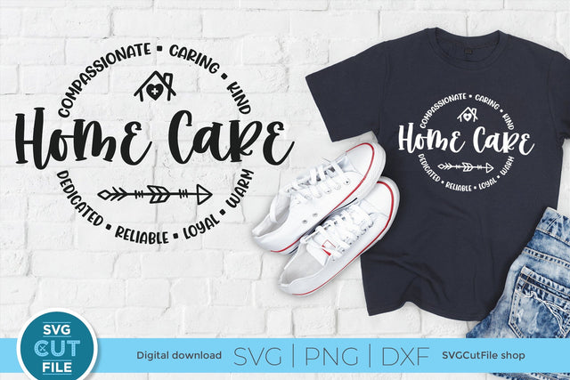 Home Care svg with round circle for men or women SVG SVG Cut File 