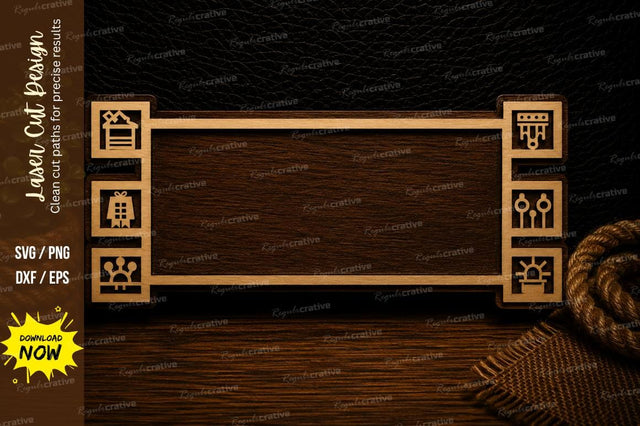 Home Icons Name Plate Laser Cut Svg Design SVG Regulrcrative 