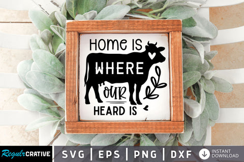 Home is where our heard is SVG design SVG Regulrcrative 