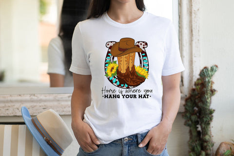 Home is Where You Hang Your Hat, Western Sublimation Sublimation CraftLabSVG 