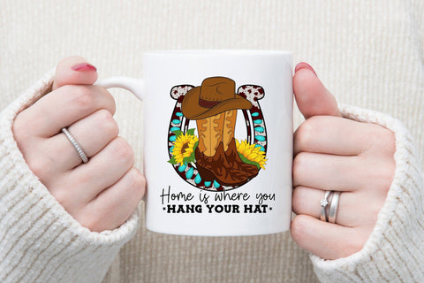Home is Where You Hang Your Hat, Western Sublimation Sublimation CraftLabSVG 