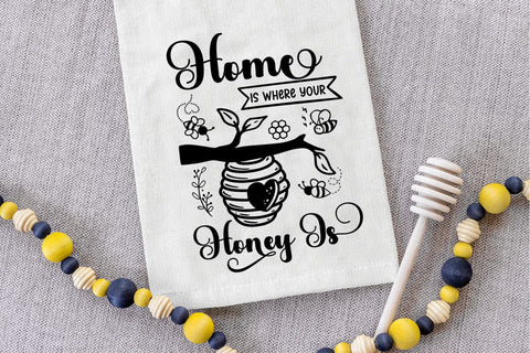 Home Is Where Your I Bee Home Decor Sign SVG I Bee Sign SVG SVG Happy Printables Club 