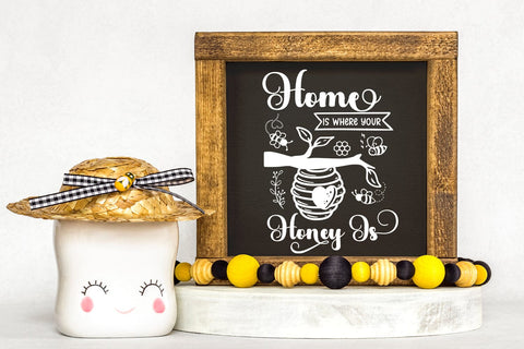 Home Is Where Your I Bee Home Decor Sign SVG I Bee Sign SVG SVG Happy Printables Club 