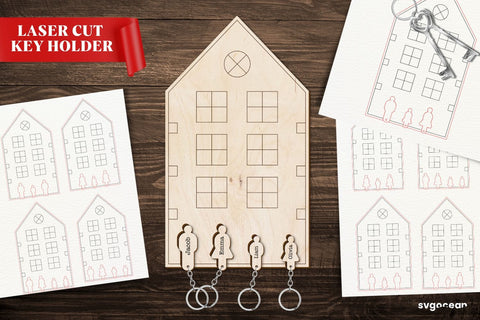 Home Key Holders Laser Cut Files SVG SvgOcean 
