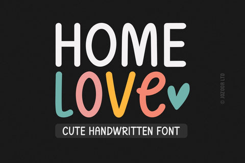 Home Love - Cute Handwriting Font SVG Jozoor 