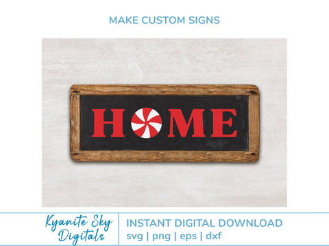 Home Love Welcome SVG bundle words with Christmas peppermints SVG Kyanite Sky Digitals 