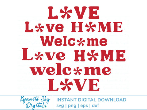 Home Love Welcome SVG bundle words with Christmas peppermints SVG Kyanite Sky Digitals 