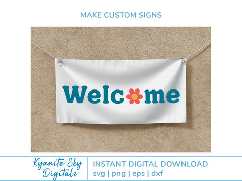 Home Love Welcome SVG bundle words with cute flowers SVG Kyanite Sky Digitals 