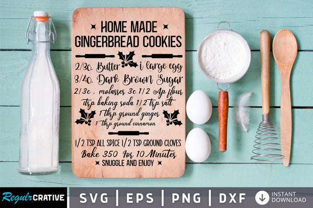Home made Gingerbread cookies Svg Design SVG Regulrcrative 