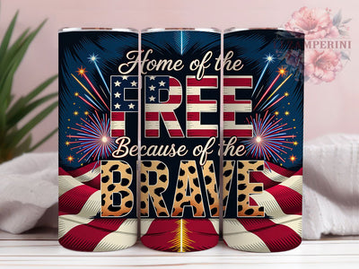 Home of the Brave 20oz Tumbler, Home of the Brave, Patriotic Design, July 4th, American Pride, Whimsical Charm, Skinny Tumbler, Sublimation PNG Sublimation Li Zamperini 