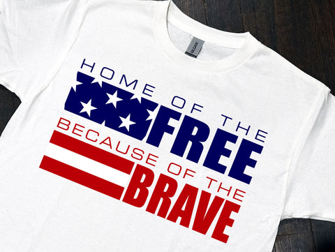 Home of the Free Because of the Brave digital download SVG Two Cats Crafting 