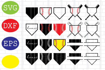 Home Plate Svg, Softball Silhouette, Softball File, Baseball Cut File, Sport Svg, Jpg, Eps, Dxf Files SVG DigitalSvgFiles 