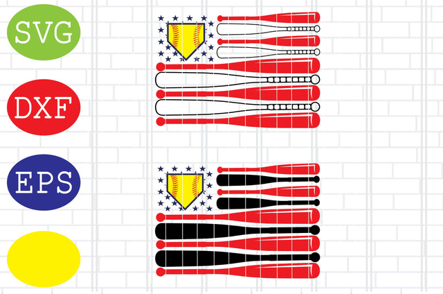 Home Plate US Flag Svg, Softball Silhouette, Softball File, Baseball Cut File, Sport Svg, Jpg, Eps, Dxf Files SVG DigitalSvgFiles 