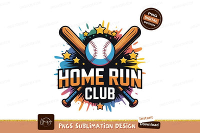 Home Run Club Baseball Design Sublimation Png Sublimation Designangry 