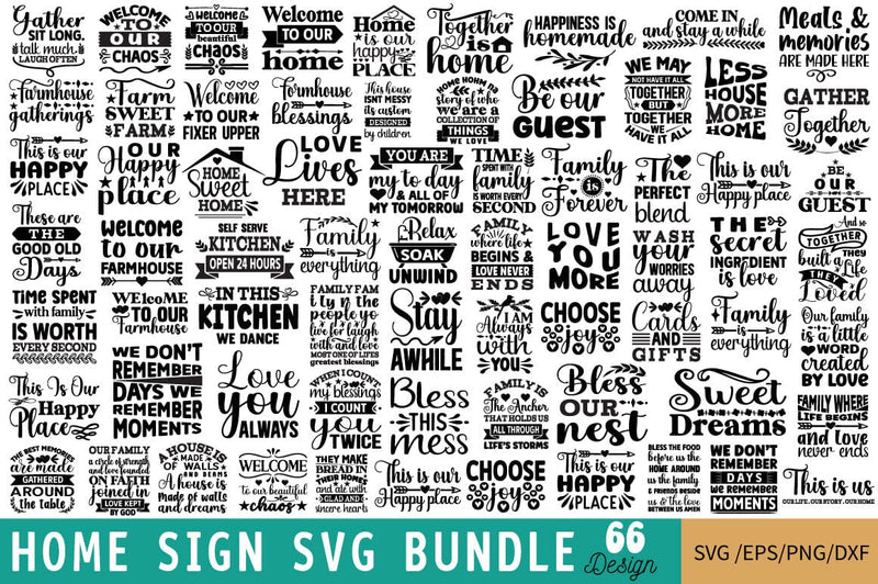 Home Sign Svg Bundle - So Fontsy