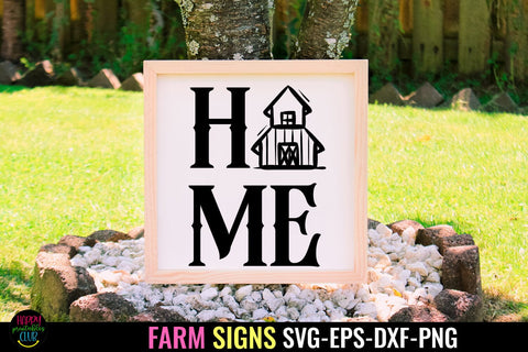 Home Sign SVG I Farmhouse Sign SVG I Country Signs SVG SVG Happy Printables Club 