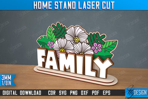 Home Stand Bundle | Table Sign | Decorative Stand | Kind Inscriptions | CNC Files SVG Fly Design 