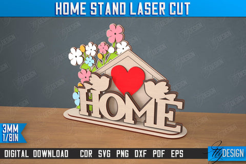 Home Stand Bundle | Table Sign | Decorative Stand | Kind Inscriptions | CNC Files SVG Fly Design 