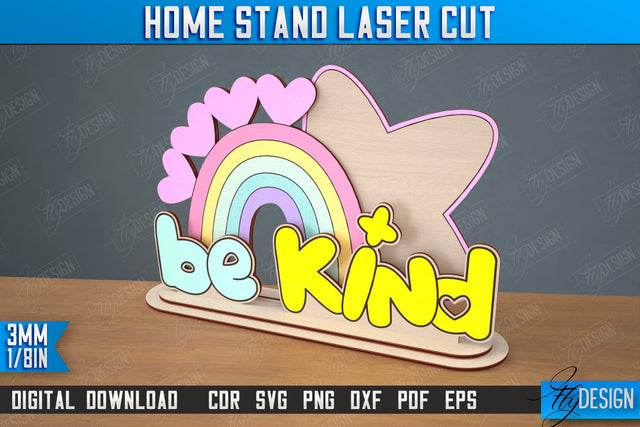 Home Stand | Table Sign | Decorative Stand | Kind Inscriptions | CNC File SVG Fly Design 