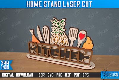 Home Stand | Table Sign | Decorative Stand | Kind Inscriptions | CNC File SVG Fly Design 