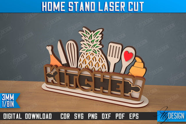 Home Stand | Table Sign | Decorative Stand | Kind Inscriptions | CNC File SVG Fly Design 