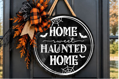 Home Sweet Haunted Home SVG - Halloween Cut File PNG SVG Silhouette School Blog Design Shop 