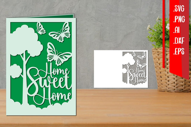 Home Sweet Home Card, New Home Card SVG zafrans studio 