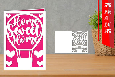 Home Sweet Home Card, New Home Card SVG zafrans studio 