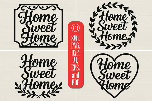 Home Sweet Home Laser Cut SVG Bundle SVG MD JOYNAL ABDIN 