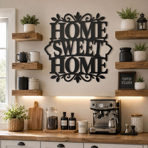 Home Sweet Home Laser SVG | Laser Cut File | Metal Wall Art DXF | CNC Plasma Cut Design | Farmhouse Porch Sign | Instant Download SVG HappyDesignStudio 