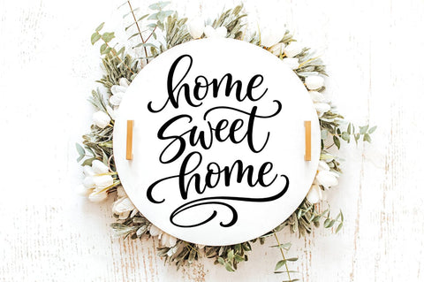 Home Sweet Home SVG | Farmhouse Home Sign SVG | Rustic Wood Sign Cut File SVG Pickled Thistle Creative 