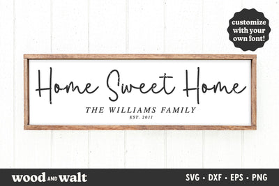 Home Sweet Home SVG | Welcome SVG SVG Wood And Walt 