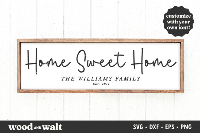Home Sweet Home SVG | Welcome SVG SVG Wood And Walt 