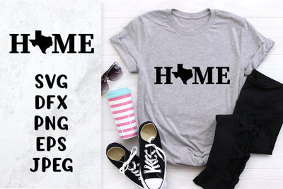 Home Texas SVG with map. Patriotic door sign. Shirt design SVG LaBelezoka 