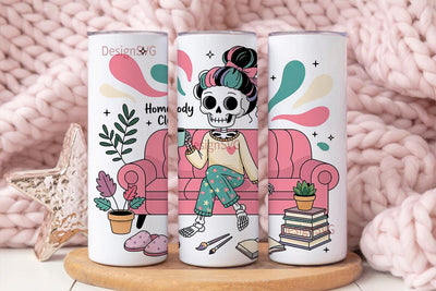 Homebody Club 20oz Tumbler Wrap Sublimation DesignSVG 