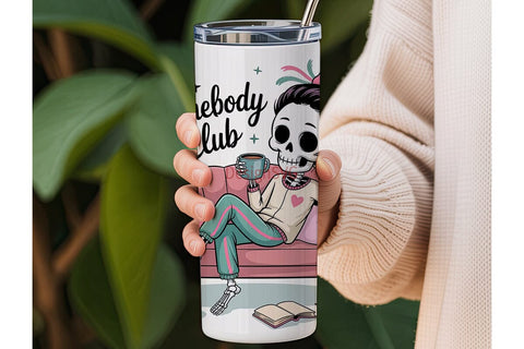 Homebody Club 20oz Tumbler Wrap Sublimation DesignSVG 
