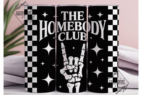 Homebody Club 20oz Tumbler Wrap Sublimation sassyprint 