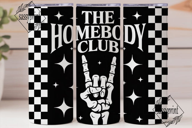 Homebody Club 20oz Tumbler Wrap Sublimation sassyprint 