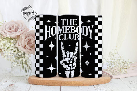 Homebody Club 20oz Tumbler Wrap Sublimation sassyprint 