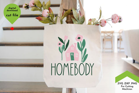 Homebody - Cozy Home & Floral SVG Cut File SVG Lettershapes 