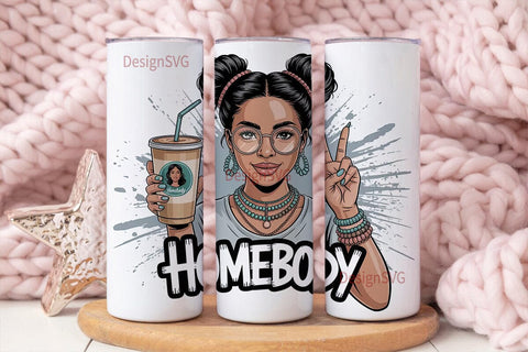 Homebody Iced Coffee 20oz Tumbler Wrap Sublimation DesignSVG 