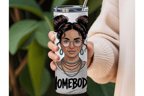 Homebody Iced Coffee 20oz Tumbler Wrap Sublimation DesignSVG 