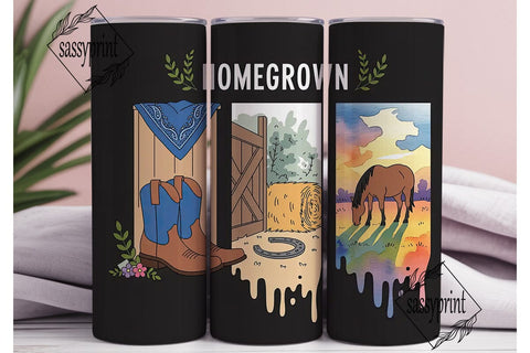 Homegrown Country 20oz Tumbler Wrap Sublimation sassyprint 