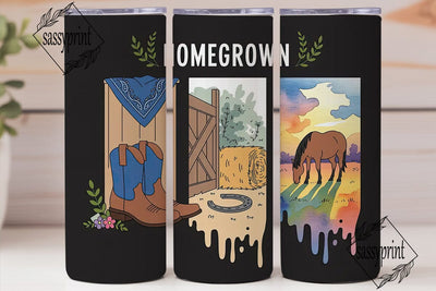 Homegrown Country 20oz Tumbler Wrap Sublimation sassyprint 