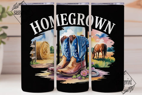 Homegrown Country 20oz Tumbler Wrap Sublimation sassyprint 