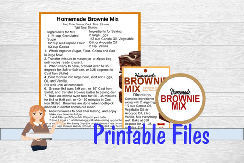 Homemade Brownie Mix Bundle 3D Paper Family Creations 