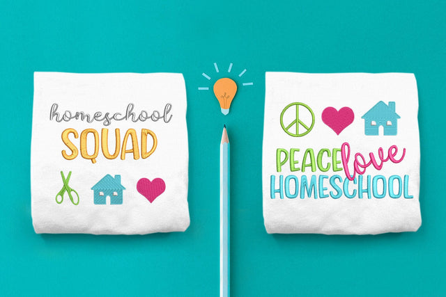 Homeschool Embroidery Duo Embroidery/Applique DESIGNS Designed by Geeks 