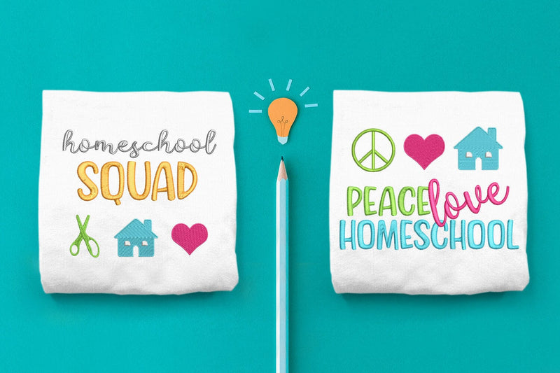 Homeschool Embroidery Duo Embroidery/Applique DESIGNS Designed by Geeks 