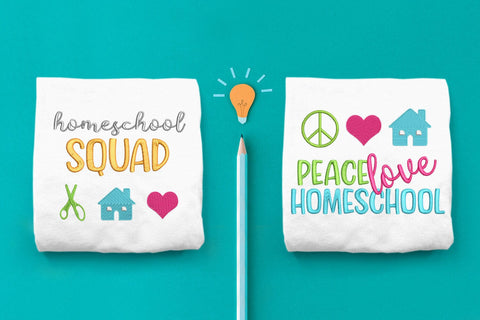 Homeschool Embroidery Duo Embroidery/Applique DESIGNS Designed by Geeks 